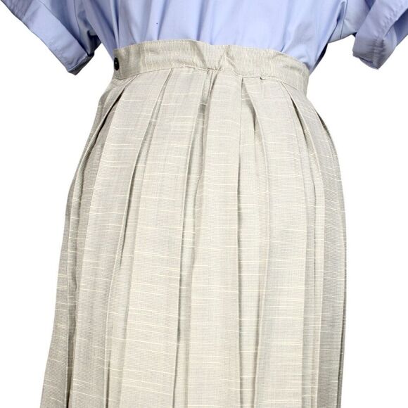 Vintage 50s Pleated Skirt w Paper Tags Metal Zipper Size Small W24-26" - Hey Viv - Picture 5 of 8